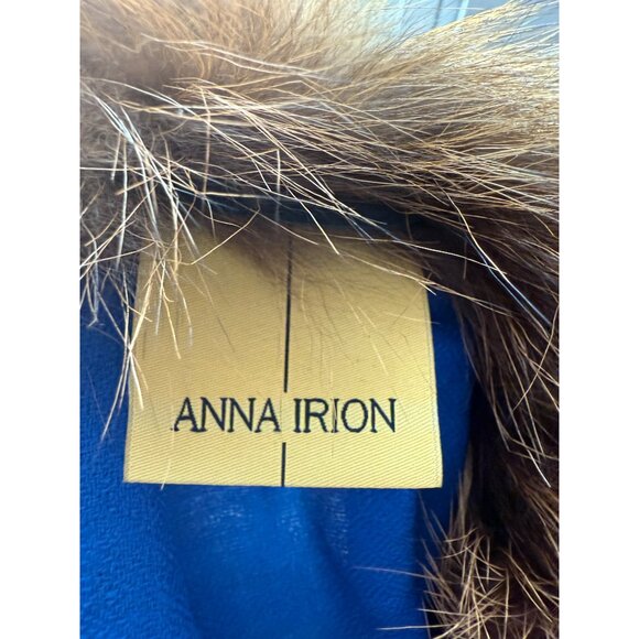 ANNA IRION Cashmere fur capelet Cape in Blue O/S - Picture 8 of 10